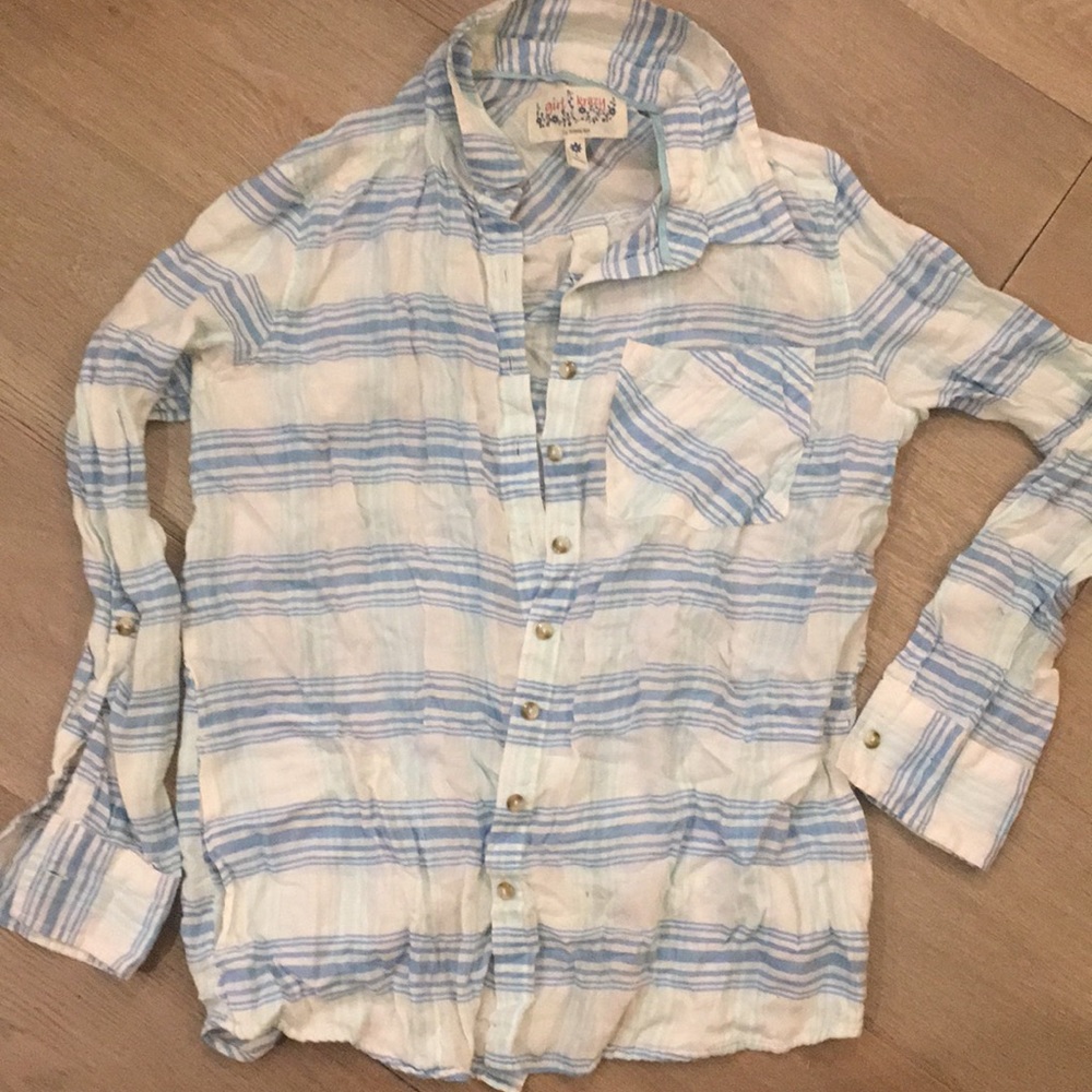 blue & white flannel